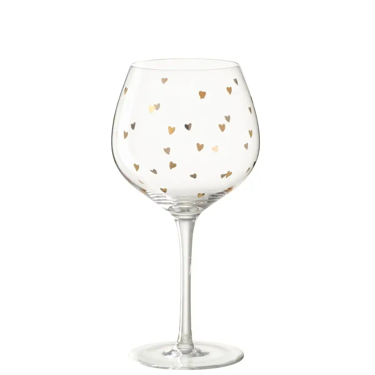 J-Line Weinglas Herzglas transparent/Gold
