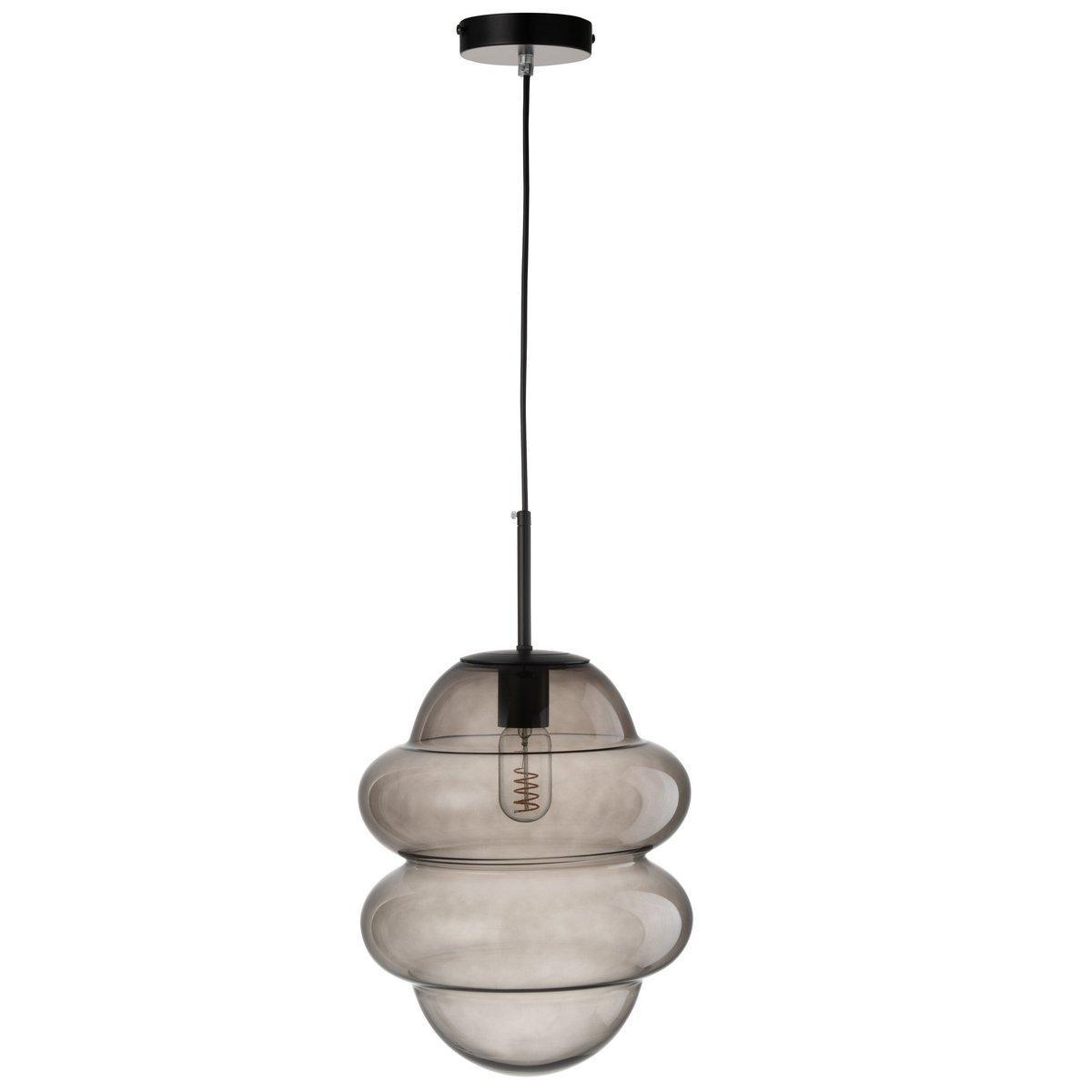 J-Line Hängelampe Honey Spoon Glas Grau