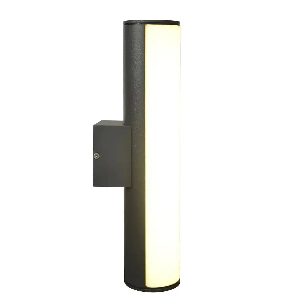 LED Außen Wandleuchten "FLAIR", 30cm aus grauem Metall und Kunststoff, mit integrierter LED