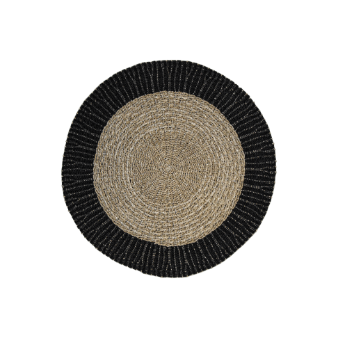 HSM Collection Floor Teppich Malibu-150-Naturel/Zwart-Raffie/Seegras
