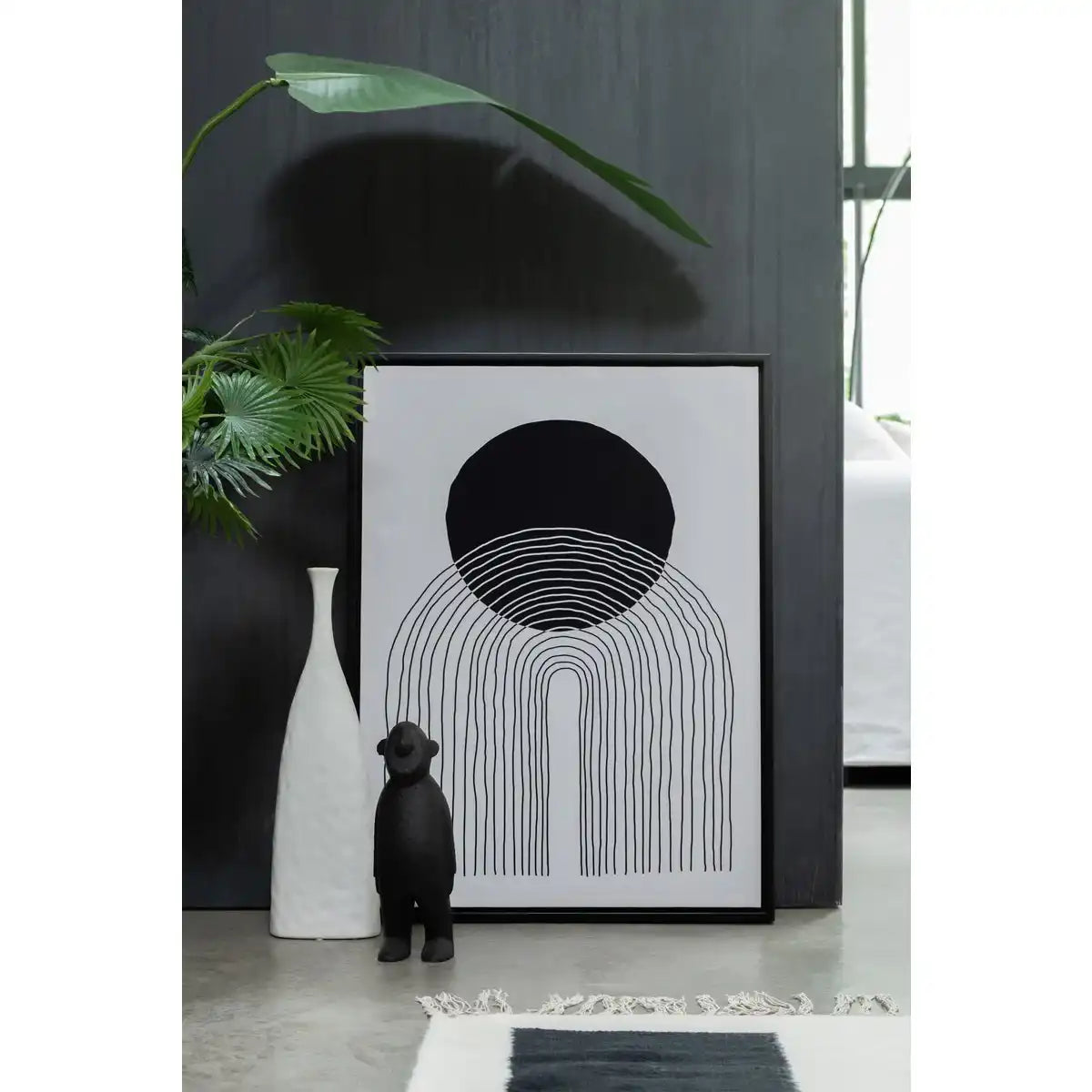 J-Line Figur Ngurah Holz Schwarz Klein
