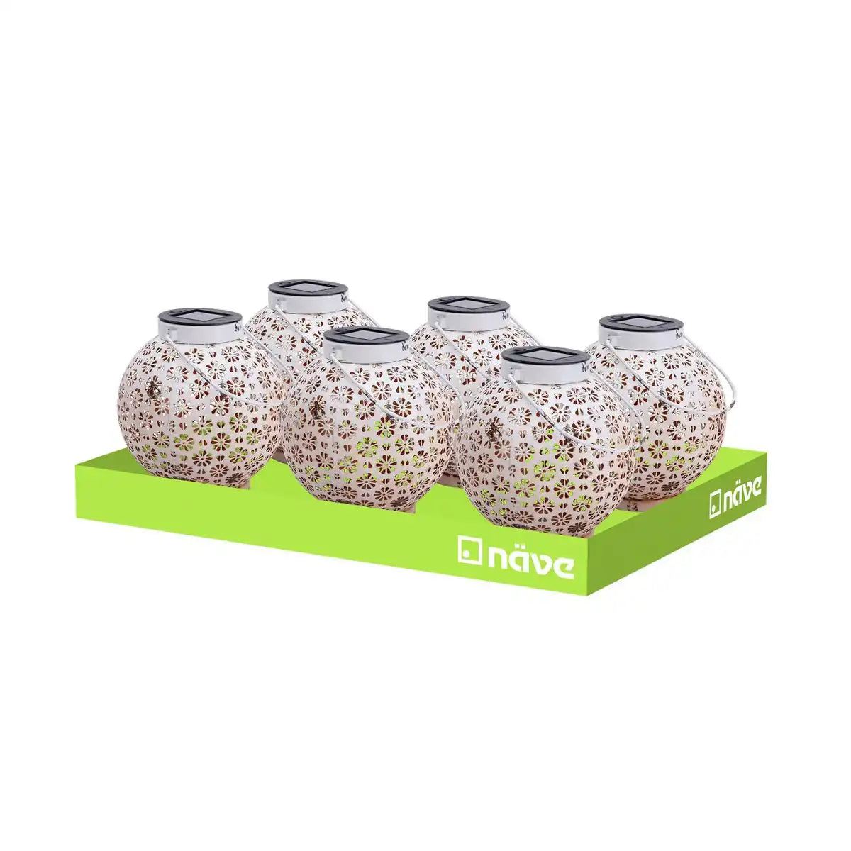 LED Deko-Solarleuchte L/B: 18 cm weiß