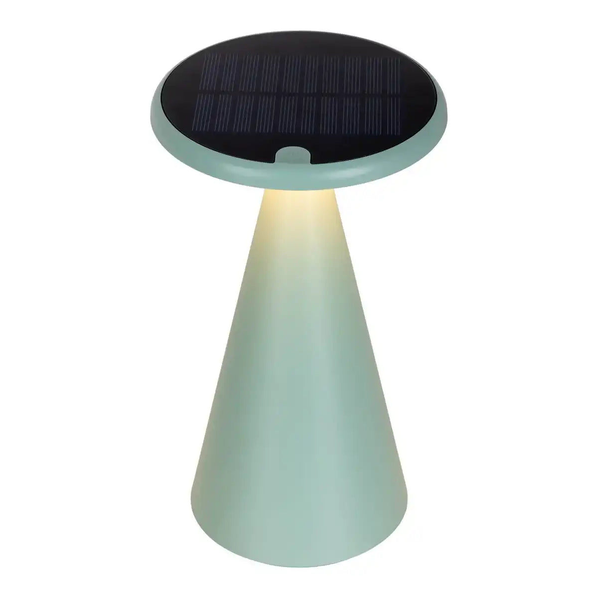 Solar-Akku-Tischleuchte "Palu" für Außen und Innen, aus Kunststoff in Grün , 20 cm hoch