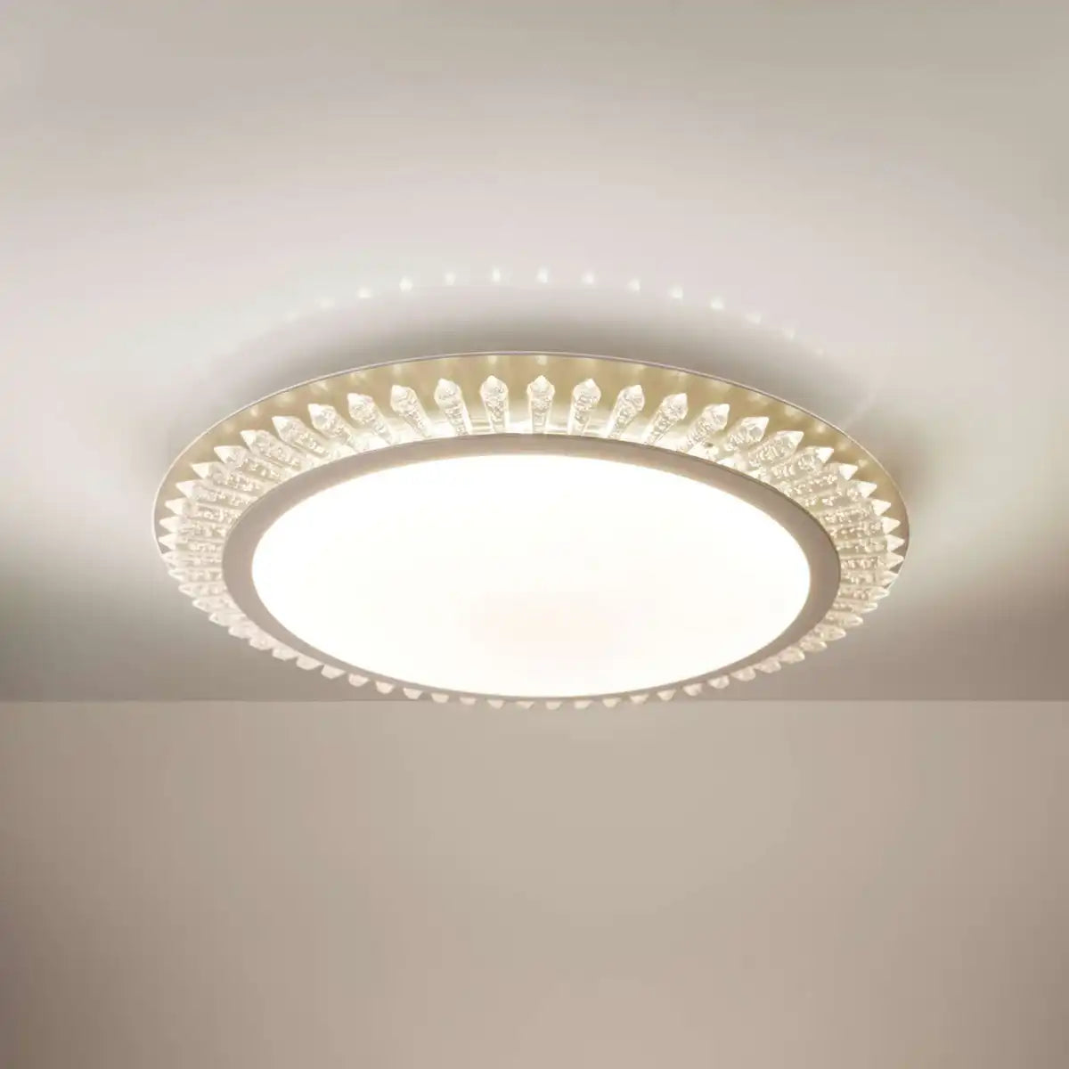 LED Deckenleuchte "MADISON" Ø 48 cm, viele Funktionen, aus Metall und Kunststoff , Gold, mit integrierten LEDs, Beleuchtung für Wohnräume oder Büro