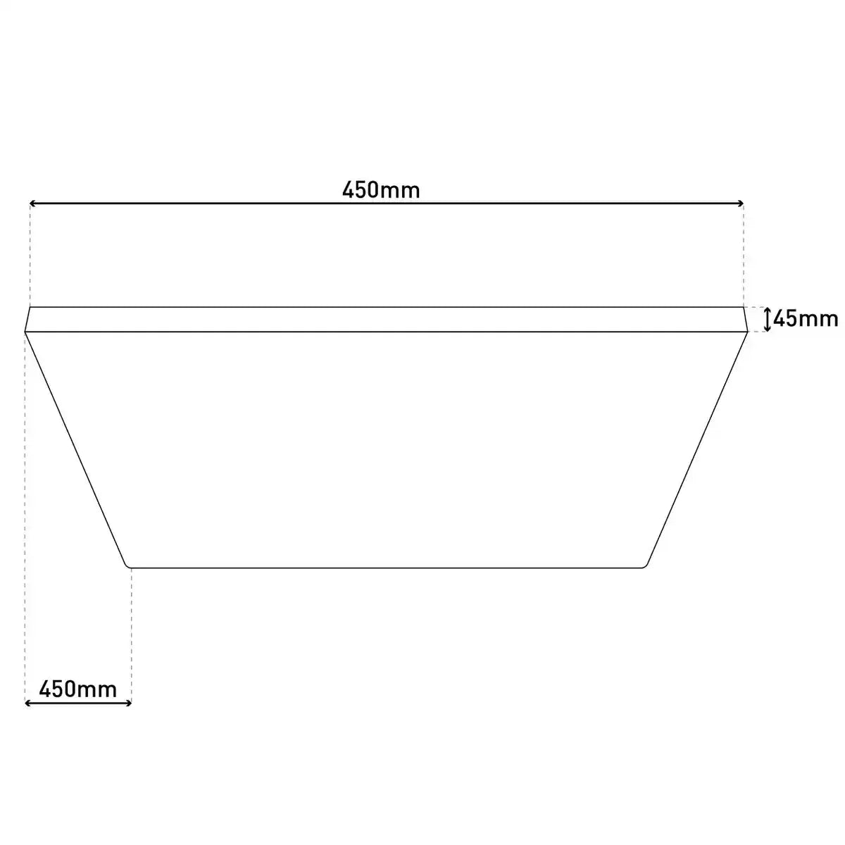 LED Panel-Deckenleuchte "CARENTE" Seitenlänge 45 cm, rahmenlos, viele Funktionen, aus Metall und Kunststoff, weiß, integrierte LEDs