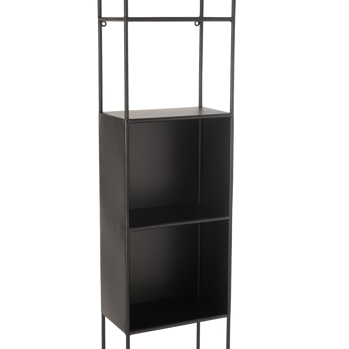 J-Line Rack Ricard Metall/Glas Schwarz