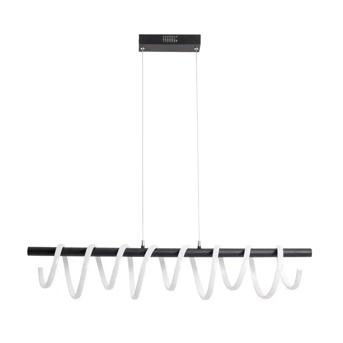 LED Pendelleuchte "BELLEZA", moderne Pendellampe aus Metall und Kunststoff in Schwarz, und Weiß, mit fest verbauten LEDs, ca. 100 cm lang, Die ideale Beleuchtung für Wohnzimmer, Esszimmer oder Küche.