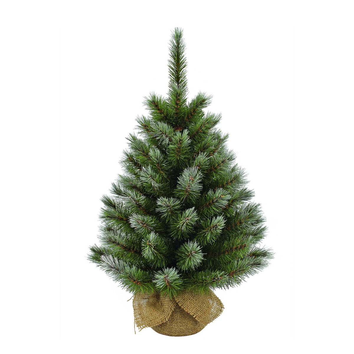 Künstlicher Weihnachtsbaum Pittsburgh aus Jute – H90 x Ø56 cm – Grün gefrostet