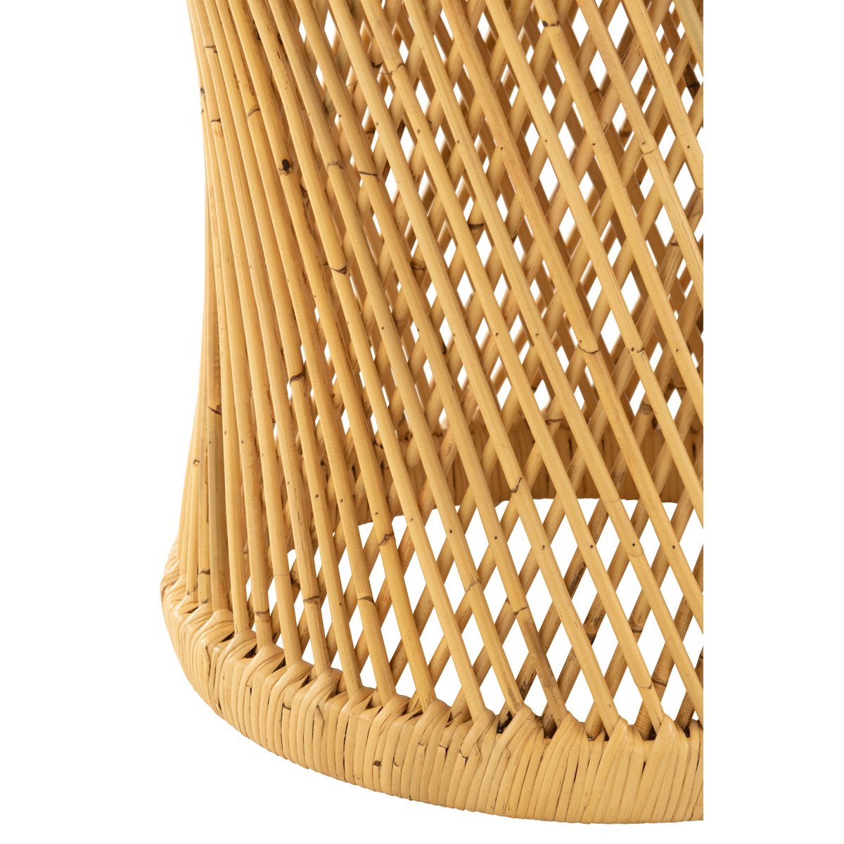 Rattan Beistelltisch Zylindrisch Natur 50 cm