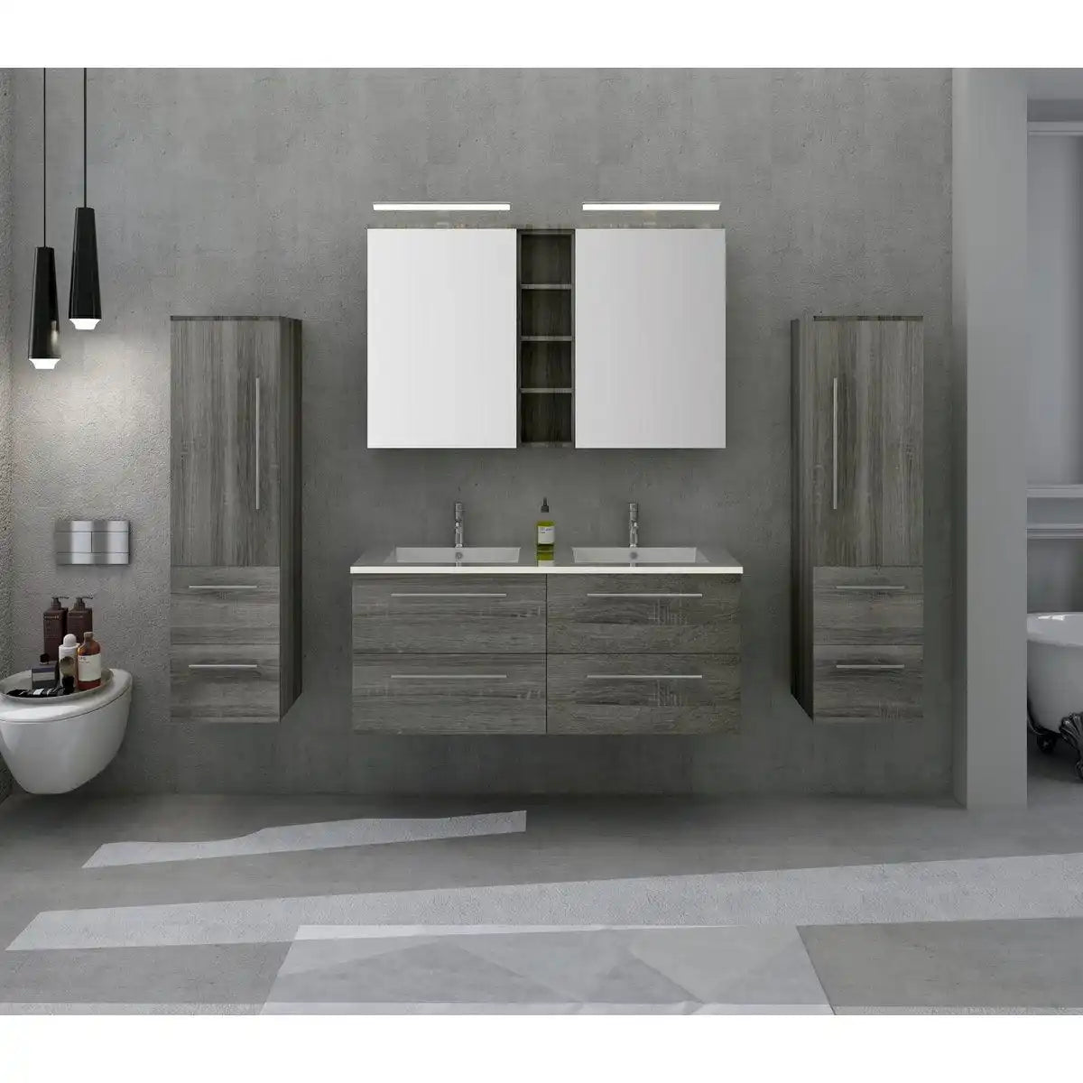 Badezimmer Set 120 cm, 4 tlg. - HomeDesign Knaus