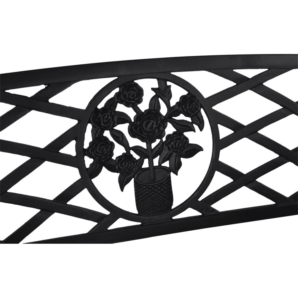 Bank Oxford schwarz Gartenbank Metallbank 127 cm - HomeDesign Knaus