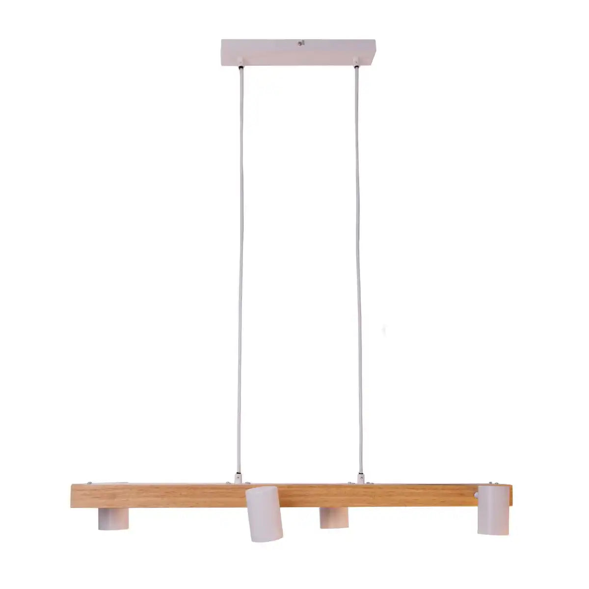 4er Pendelleuchte "FRIDA" weiß, Hängelampe, Metall, weiß, GU10, Pendellampe für Esszimmer, Wohnzimmer, Diele oder Büro, 80 cm lang