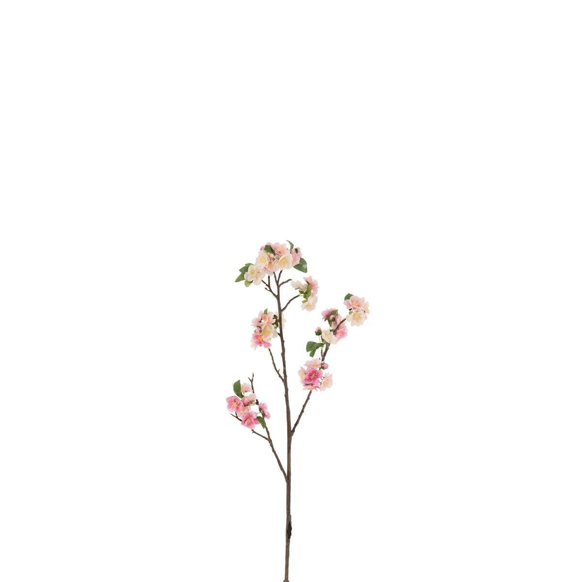 J-Line Blütenzweig - Kunststoff - rosa/braun - klein - 12 Stück