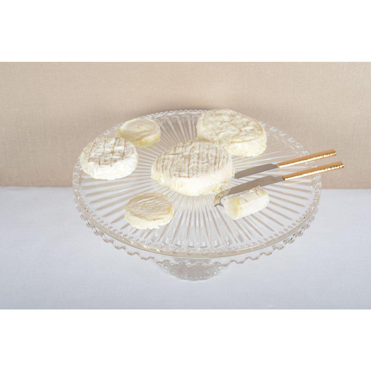 GROSSE STEHENDE TORTENFORM AUS GLAS, 32X32X21CM