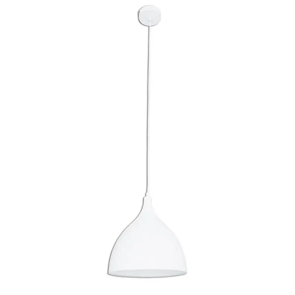 Pendelleuchte "PINHEAD" Ø 28cm, aus Metall in Weiß, E27-Fassung