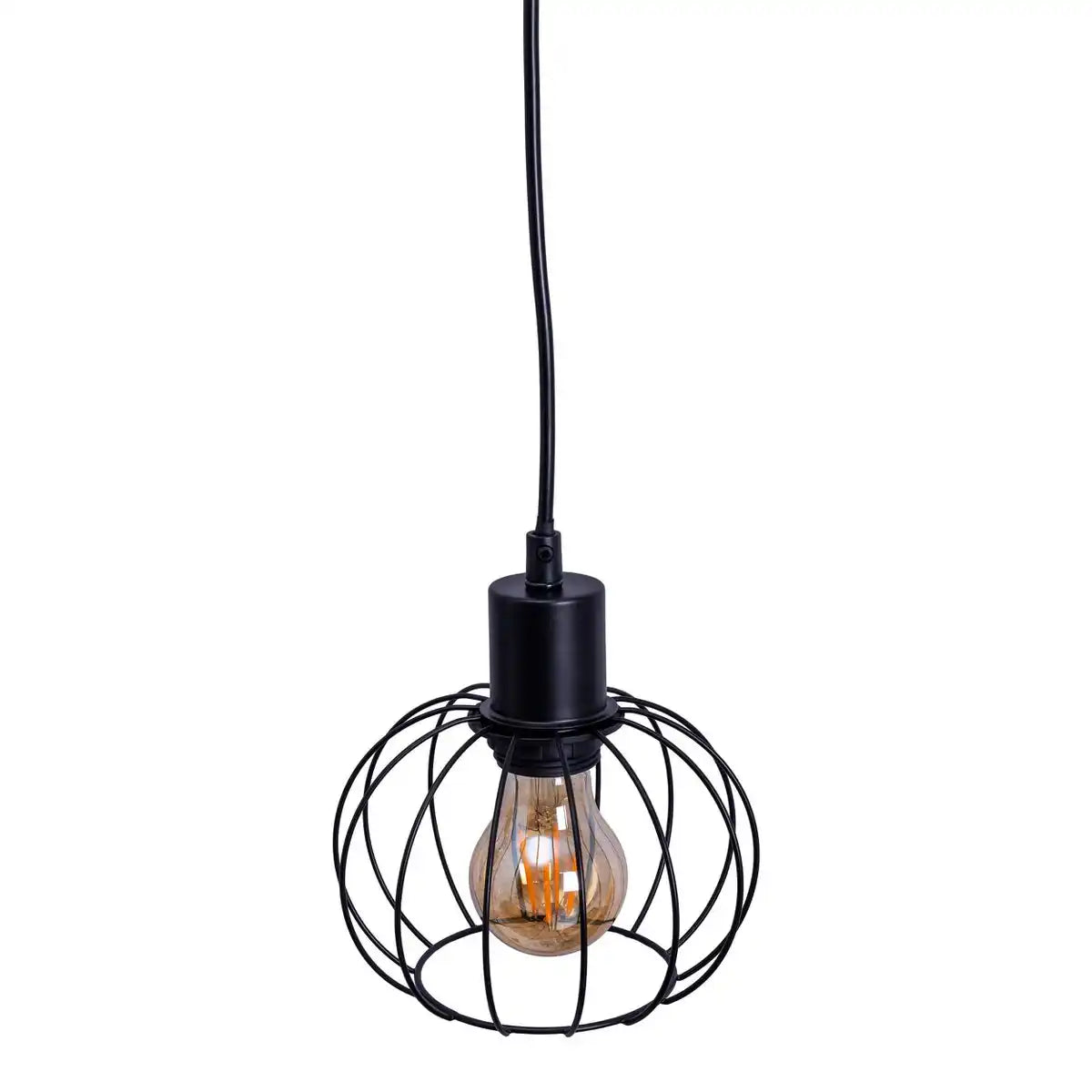 4er Pendelleuchte "WOODLAND", Hängelampe, Metall und Holz in Schwarz, und natur- E27-Fassung, für Esszimmer, Wohnzimmer, Diele oder Büro, 100 cm lang