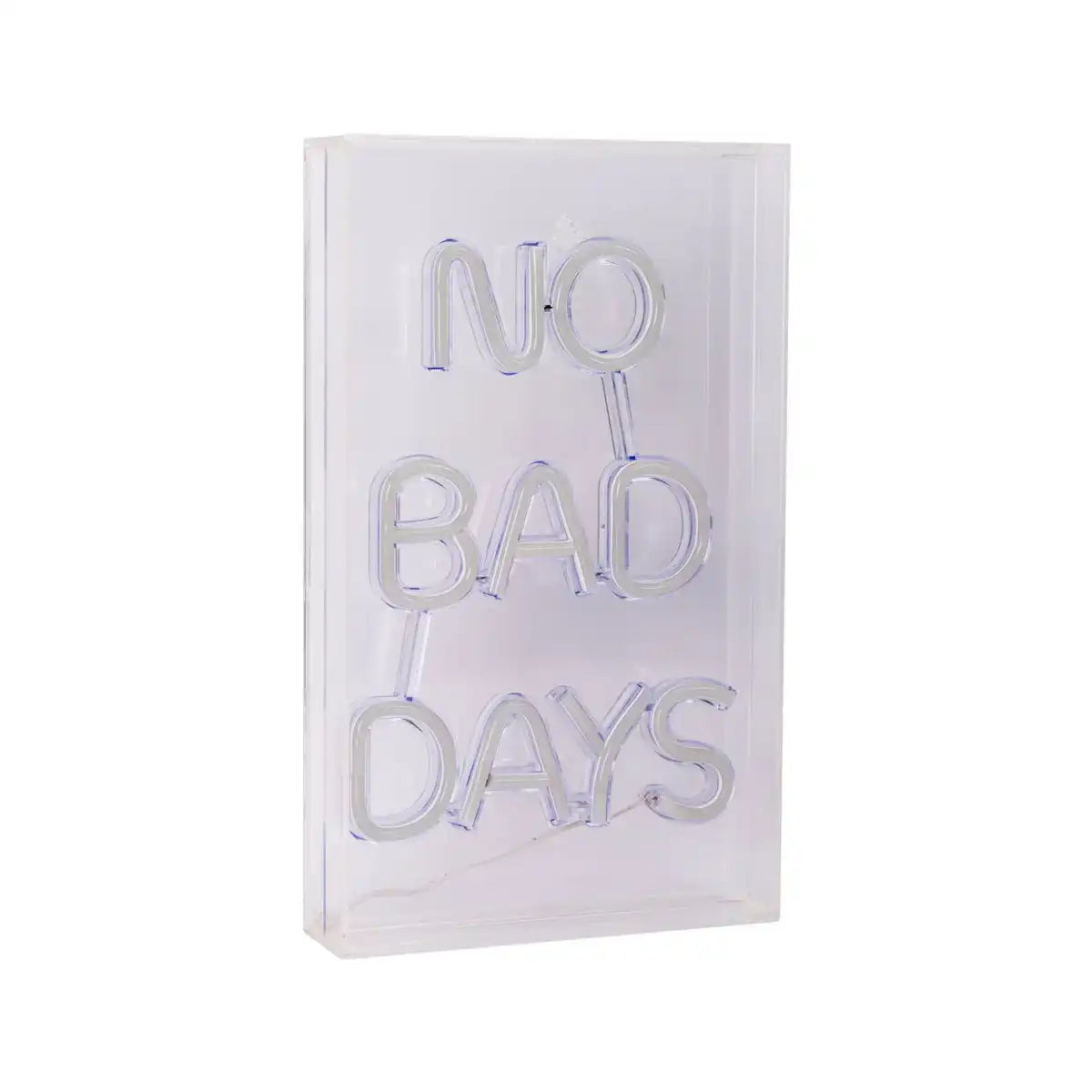 LED Schriftleuchte "NO BAD DAYS" Deko für Innen 30 x 18 cm, in blau und magenta-rot