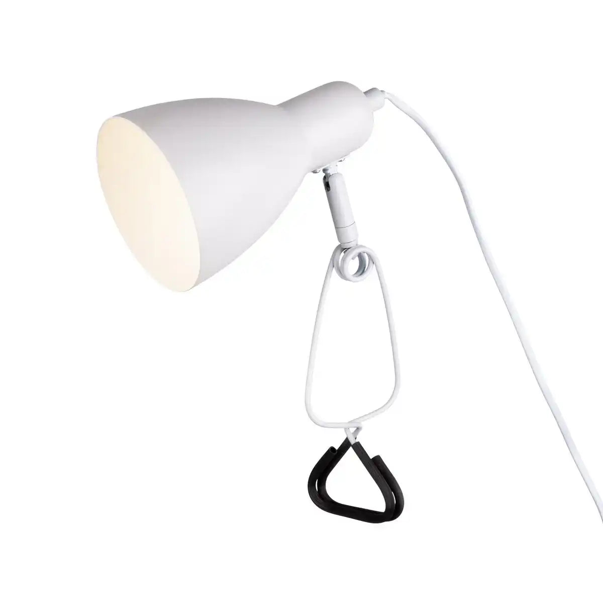 Klemmtischleuchte "MARA" matt weiß für E14 max. 18 Watt, für Innenräume, 28 cm hoch