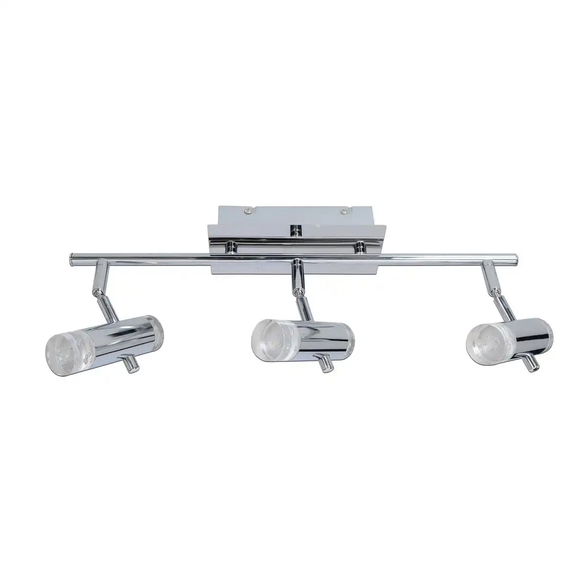 LED Deckenleuchte "GARDA" 46 cm lang, mit integrierten LEDs, aus chromfarbenem Metall und Acryl