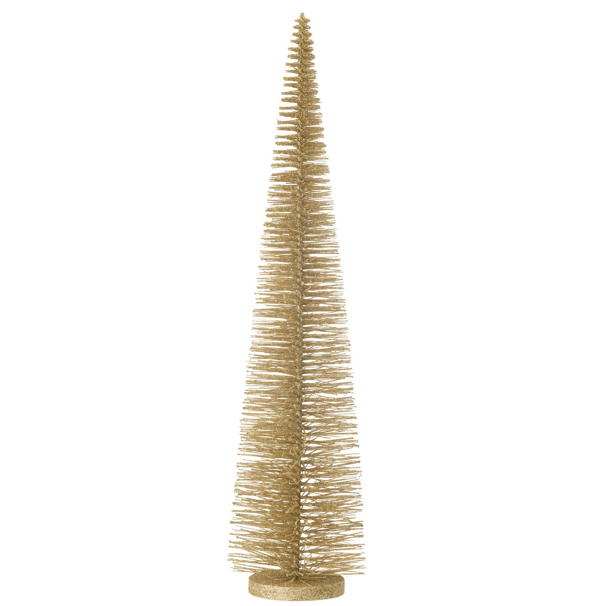 J -Line Dekoration Weihnachtsbaum Glitzer - Kunststoff - leichtes Gold - groß
