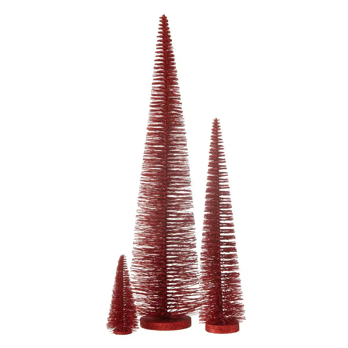 J -Line Dekoration Weihnachtsbaum Glitzer - Kunststoff - Rot - groß