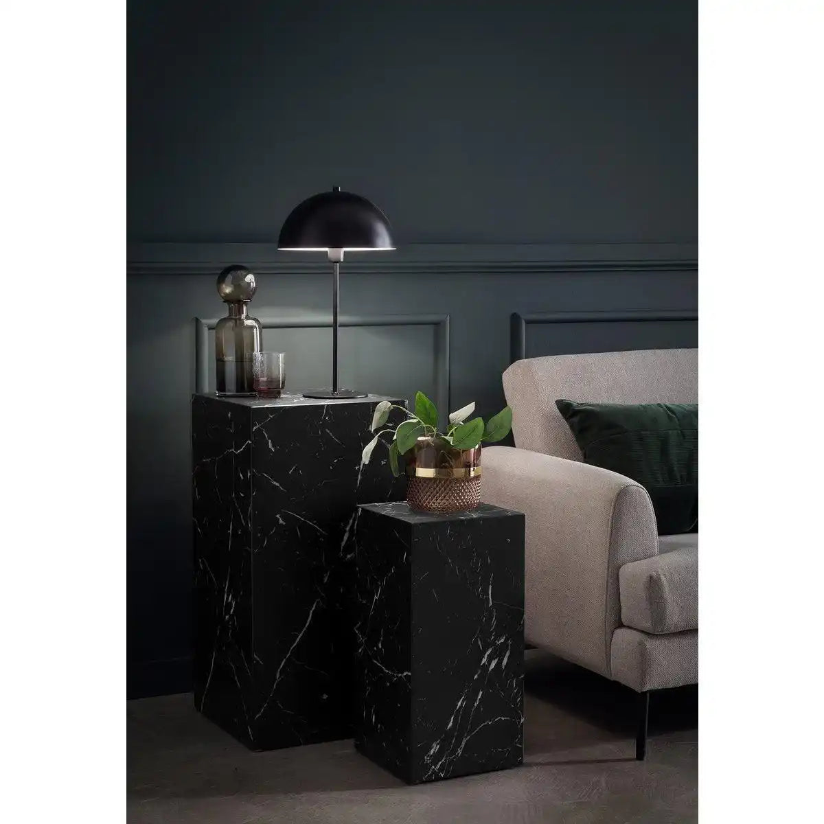 Beistelltisch 2er Set Schwarz - HomeDesign Knaus
