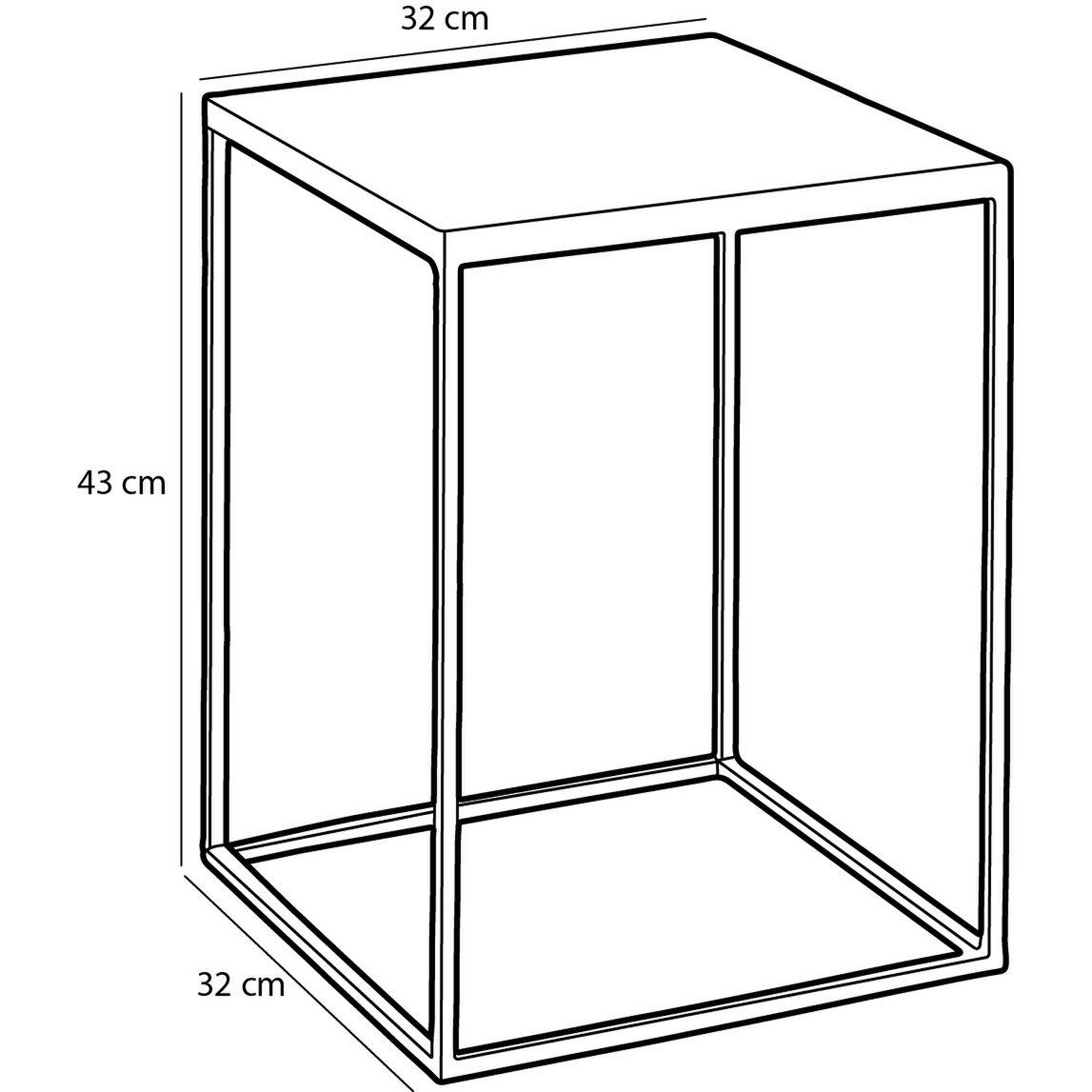 Beistelltisch für den Außenbereich – 2er-Set – L38 x B38 x H48 cm – Metall – Grau - HomeDesign Knaus