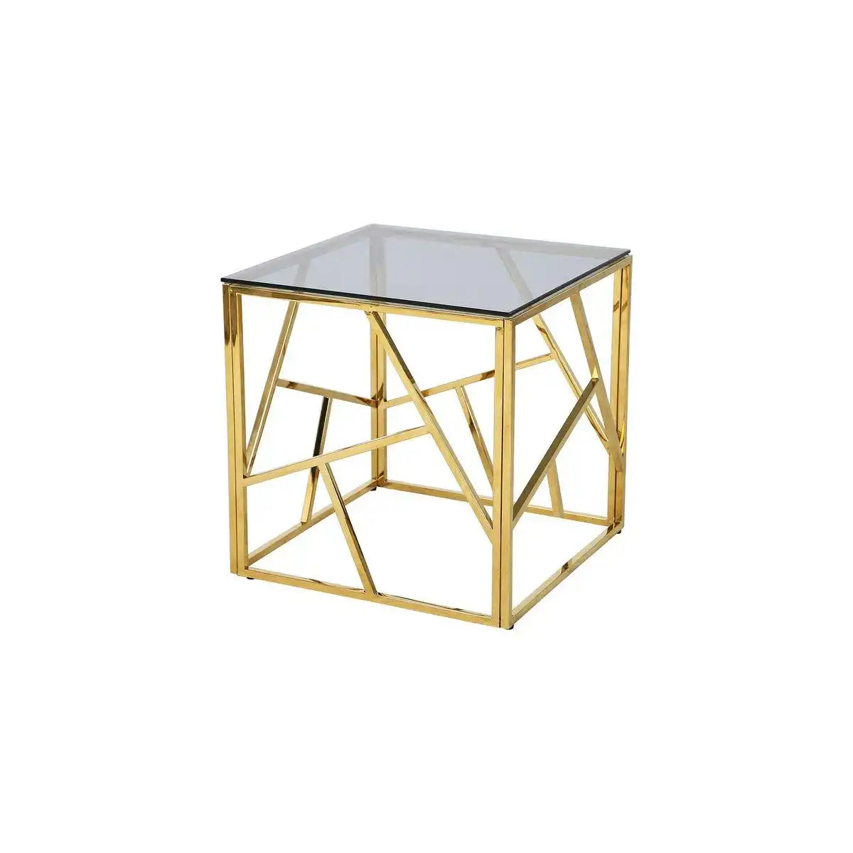Beistelltisch Gold/Grau 55x55 cm - HomeDesign Knaus