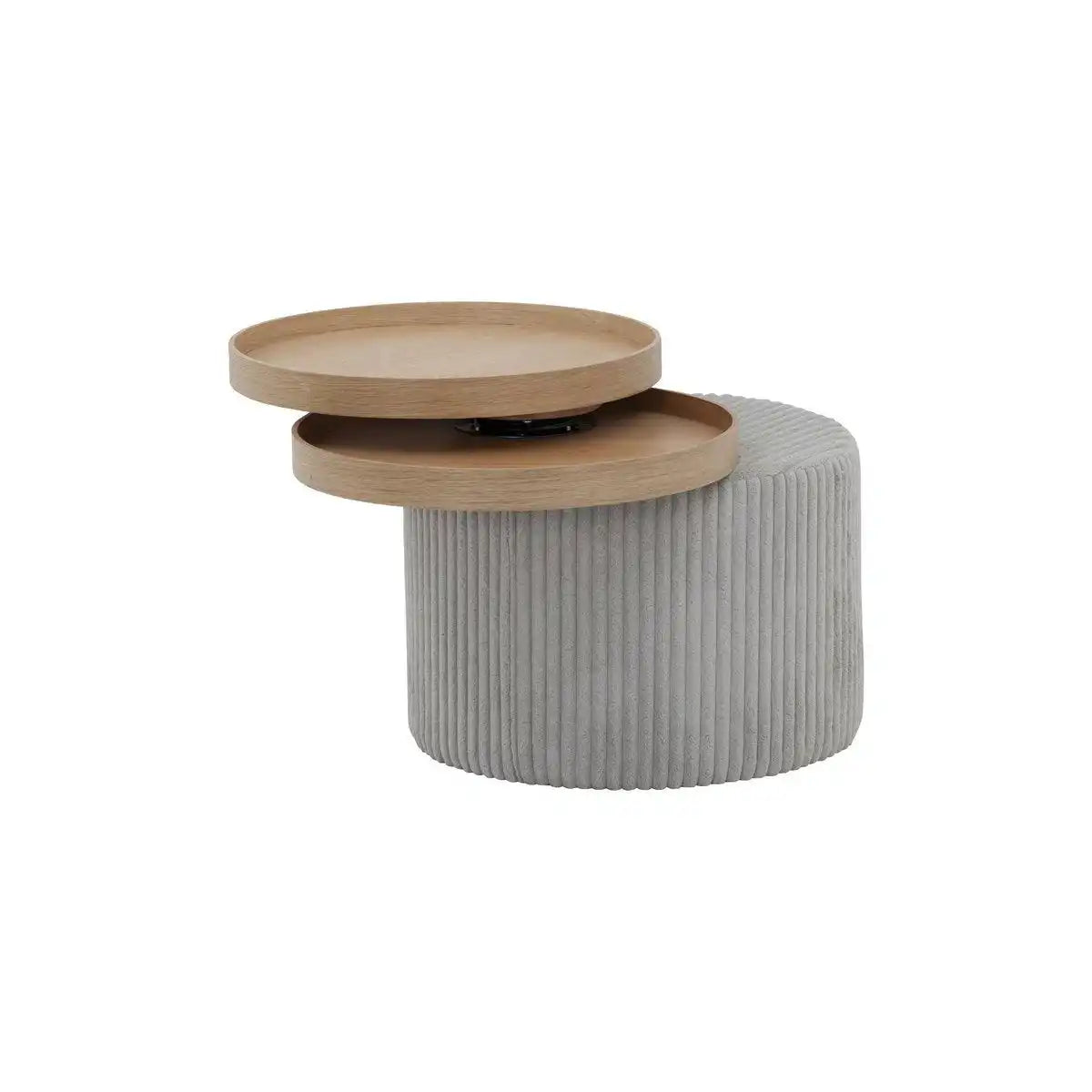Beistelltisch hellgrau Texturstoff - HomeDesign Knaus