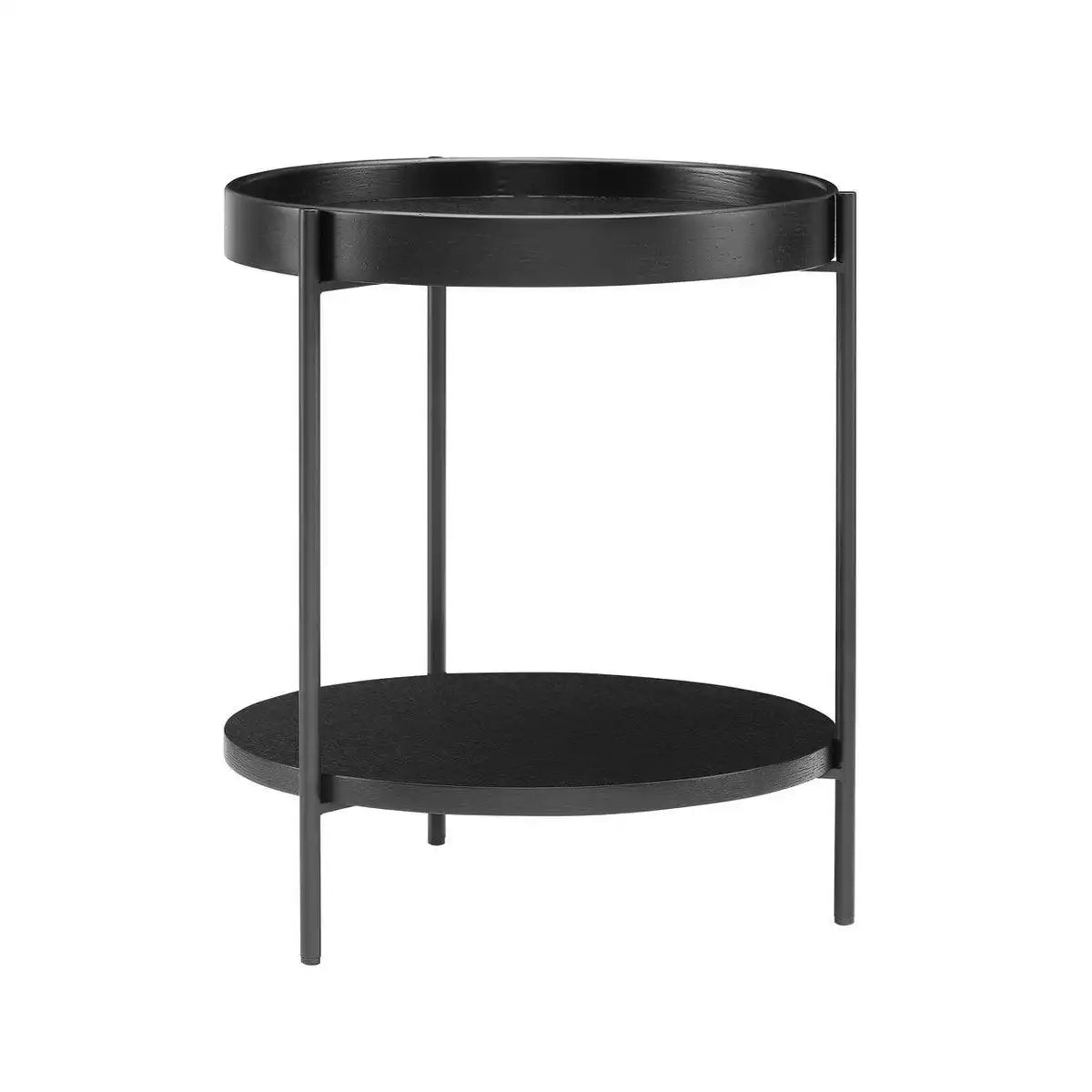Beistelltisch Ø 44 cm Schwarz - HomeDesign Knaus