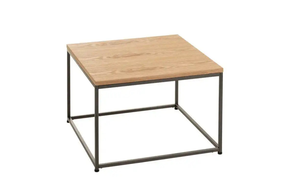 Beistelltisch Quadratisch Holz/Metall Natu 60 cm - HomeDesign Knaus