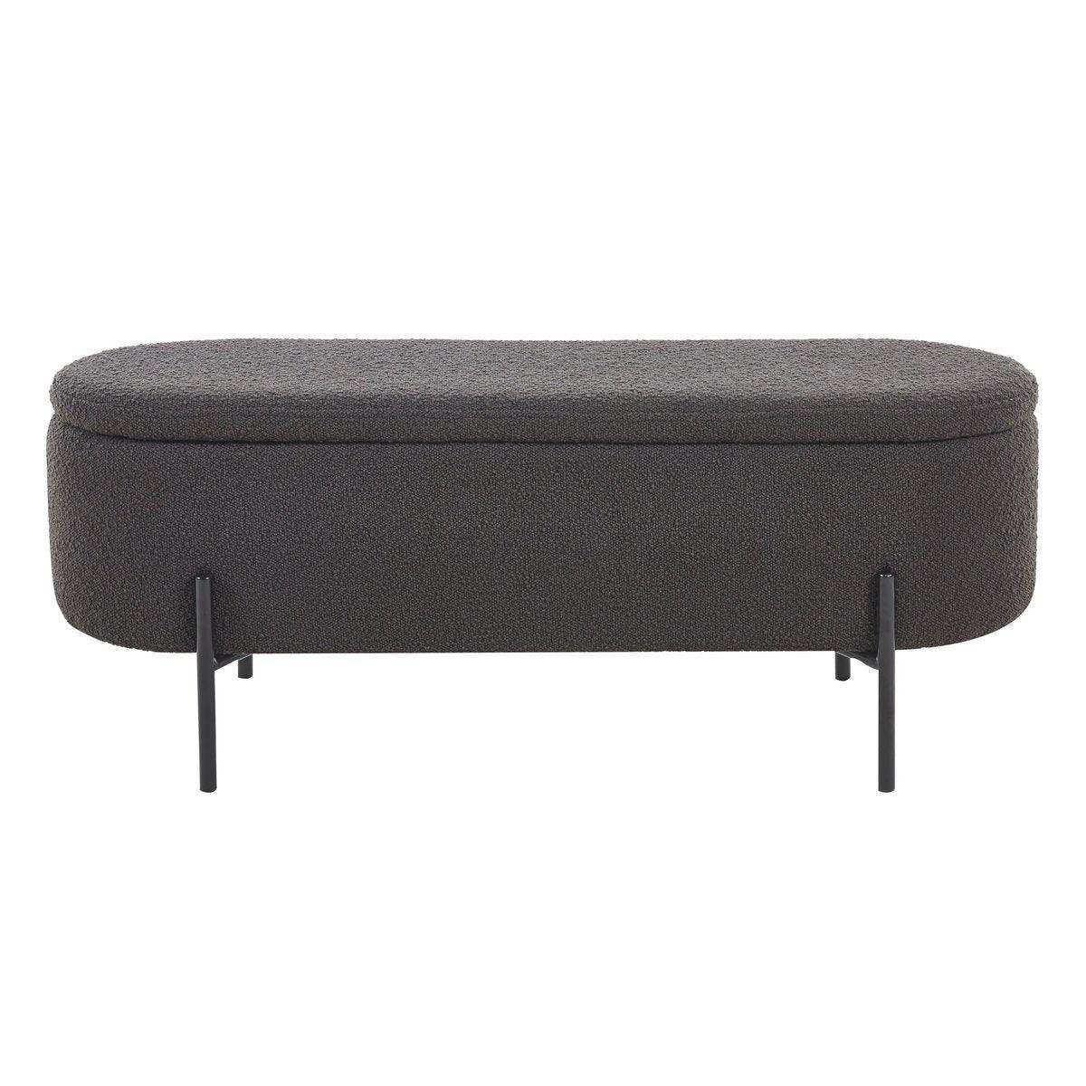 Bettbank mit Stauraumfunktion Anthrazit - HomeDesign Knaus