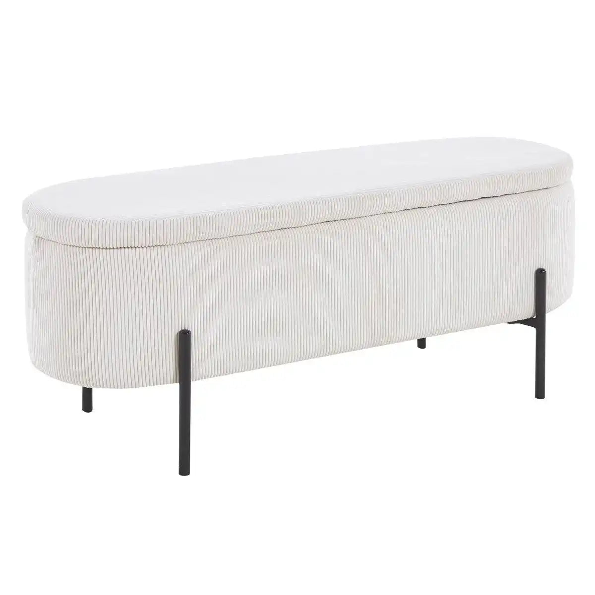 Bettbank mit Stauraumfunktion Beige - HomeDesign Knaus