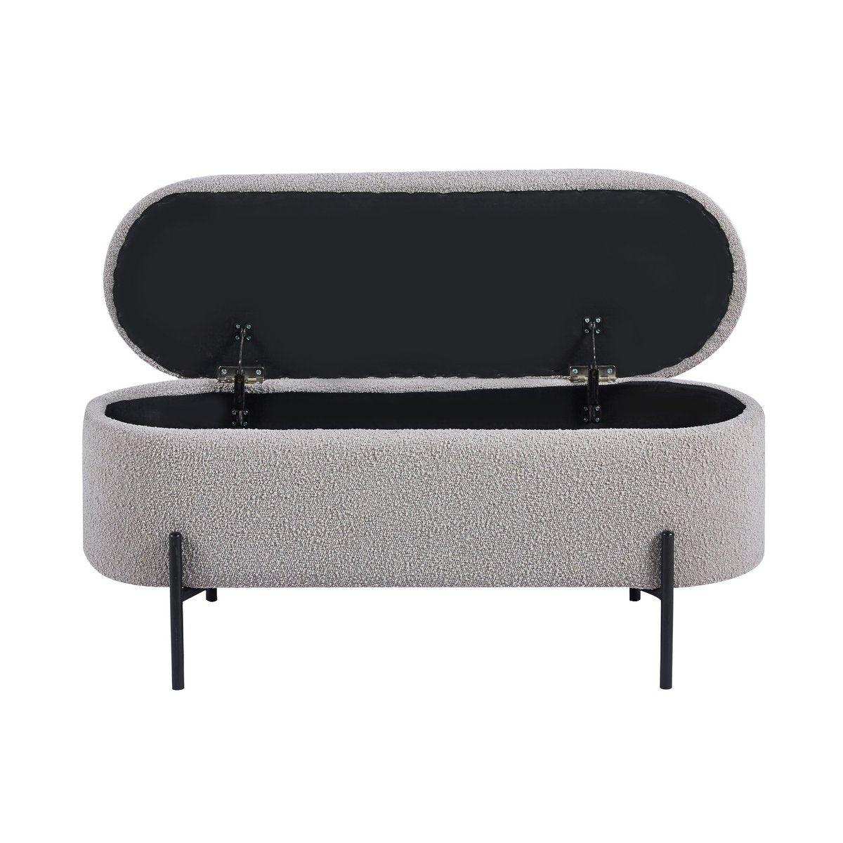 Bettbank mit Stauraumfunktion Taupe - HomeDesign Knaus