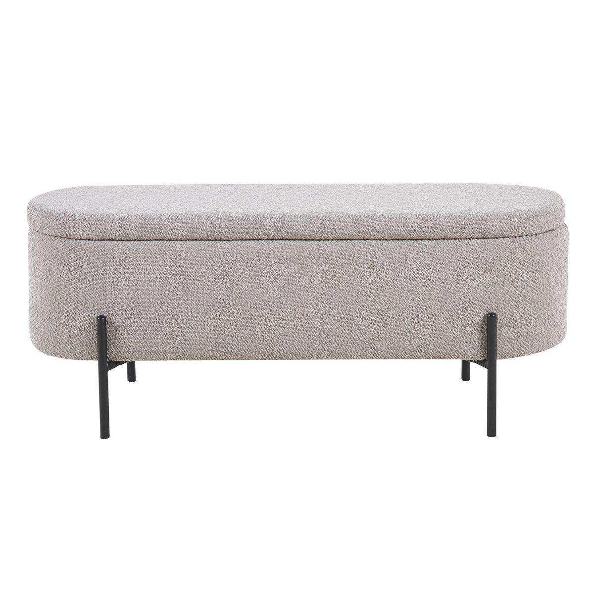 Bettbank mit Stauraumfunktion Taupe - HomeDesign Knaus