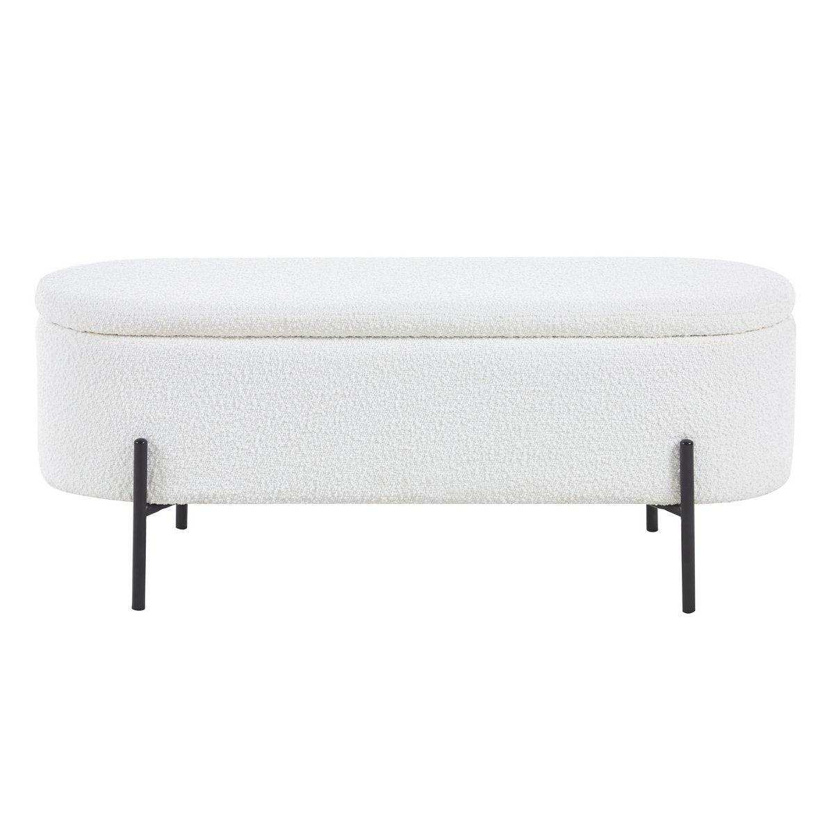 Bettbank mit Stauraumfunktion Weiß - HomeDesign Knaus