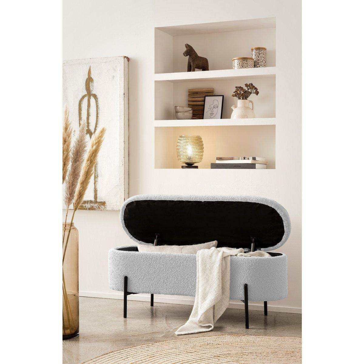 Bettbank mit Stauraumfunktion Weiß - HomeDesign Knaus