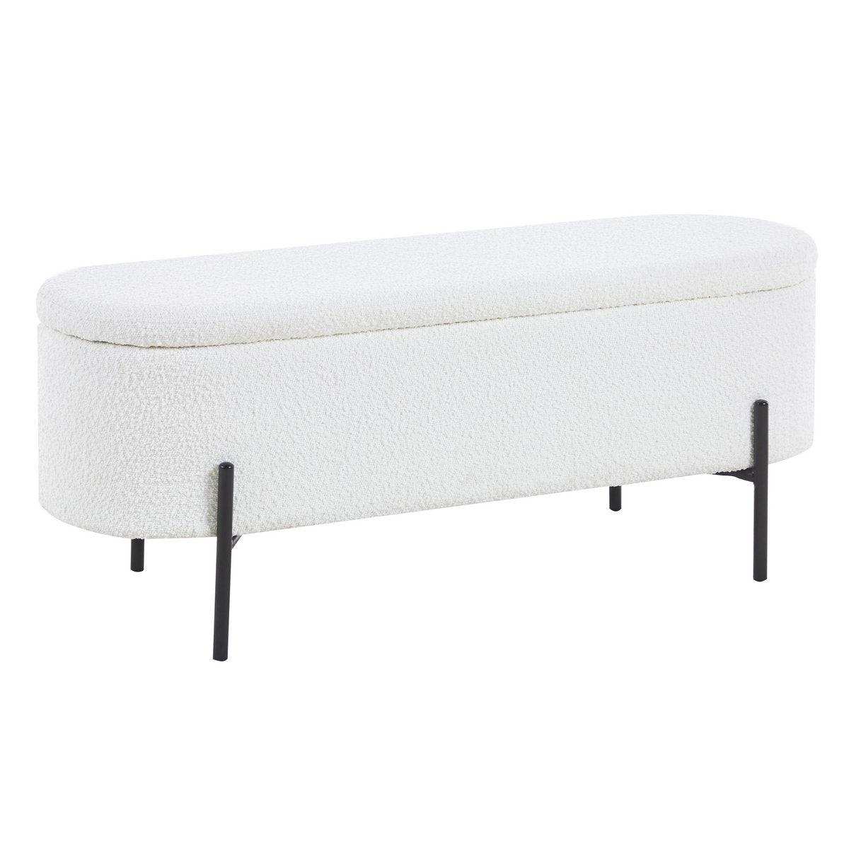Bettbank mit Stauraumfunktion Weiß - HomeDesign Knaus
