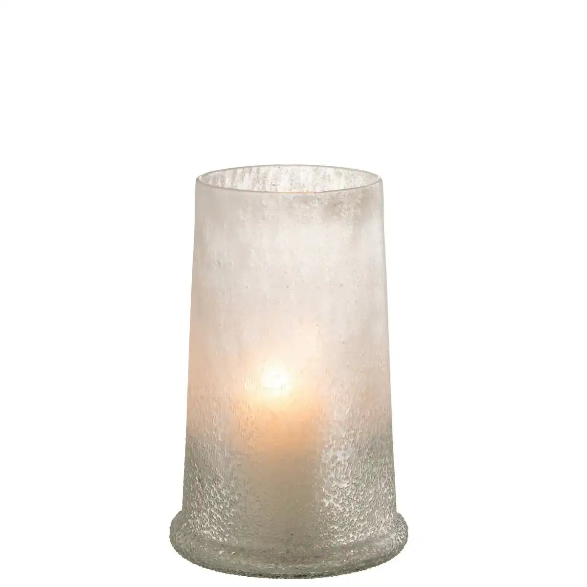 J-Line Windlicht Suiker Glas Wit Large
