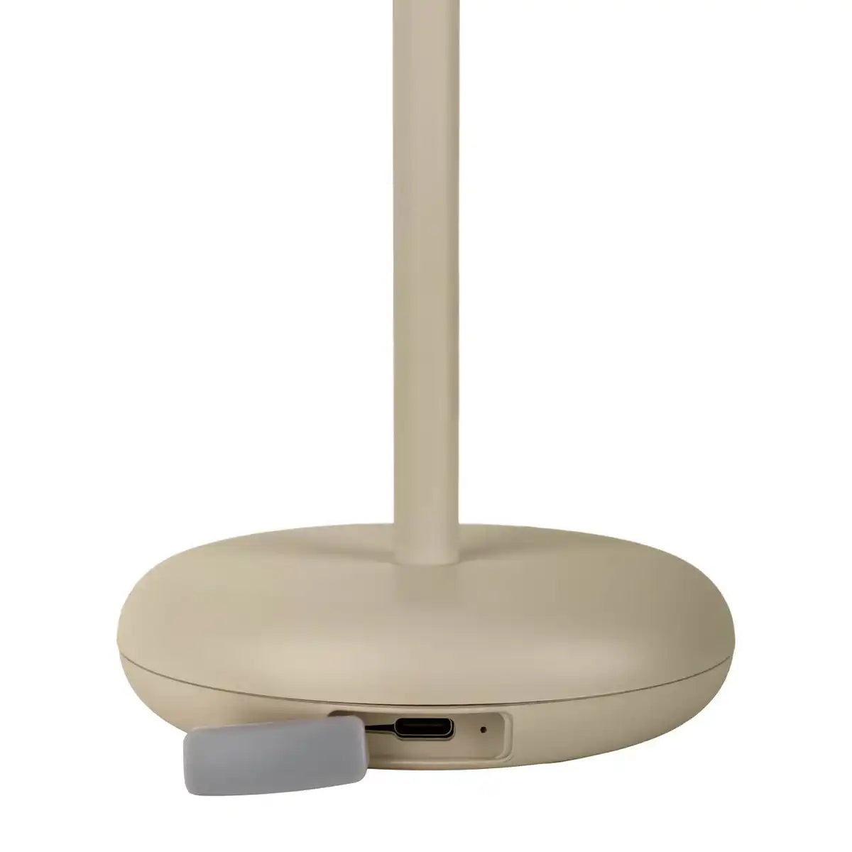 Akku-Tischleuchte "PASI" für Außen und Innen, aus Metall und Kunststoff in Beige, dimmbar, mit Touch- und Memory-Funktion, ca. 26 cm hoch