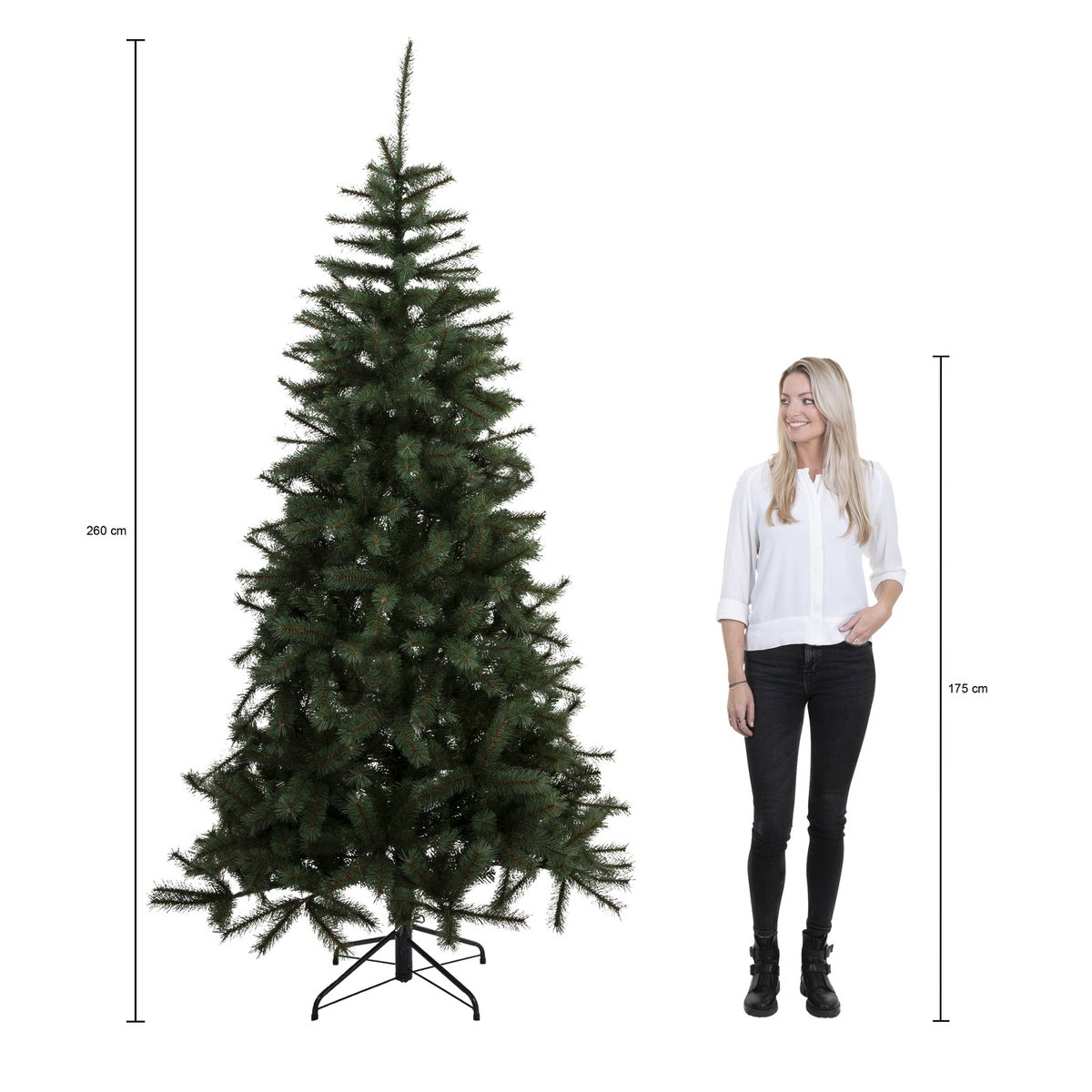 Premium Künstlicher Weihnachtsbaum – H260 x Ø168 cm – grün