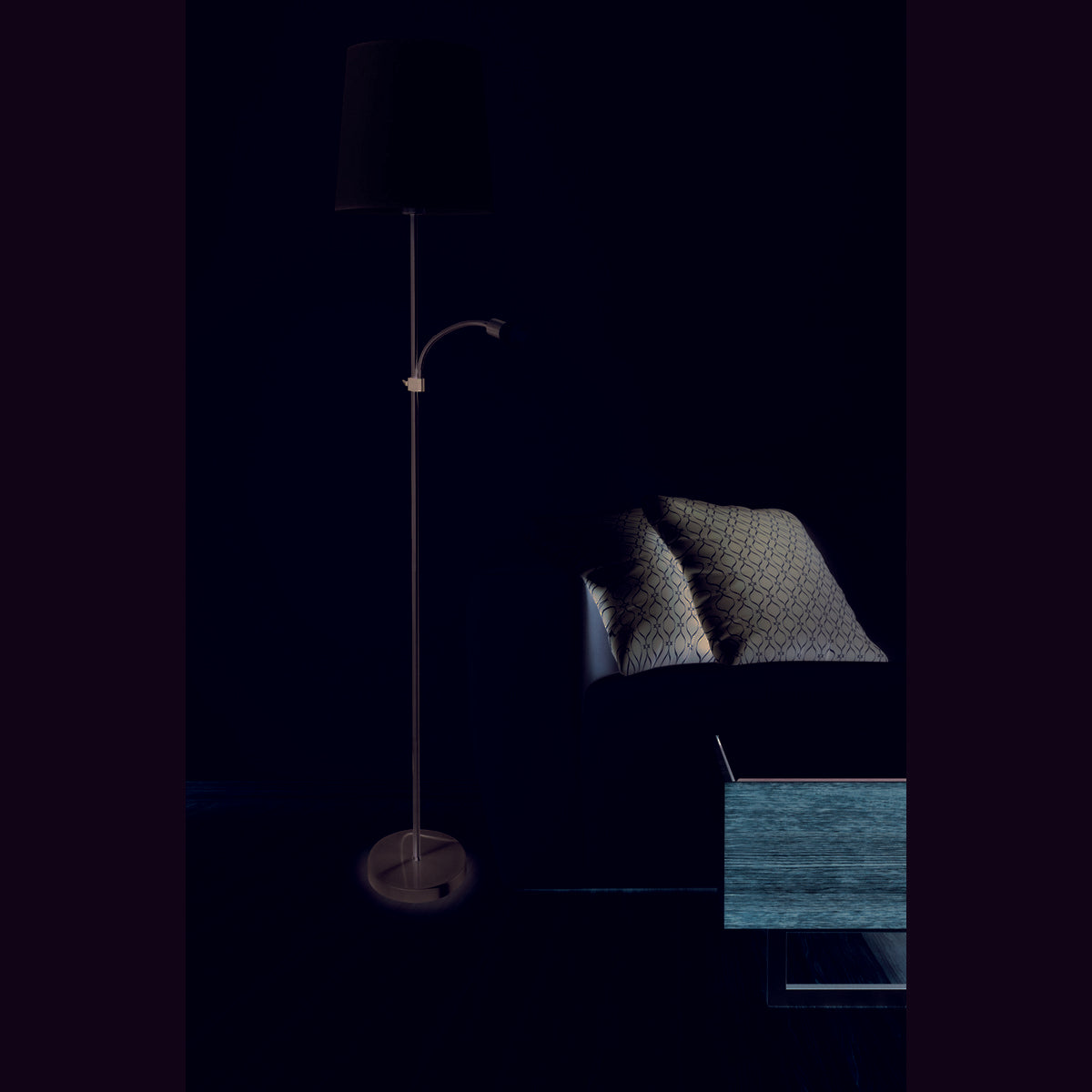Stehleuchte mit LED-Lesearm "Mapleton"