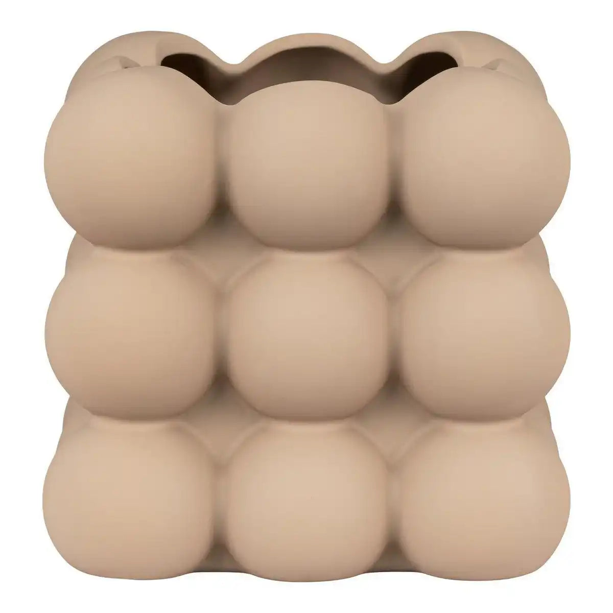 Blumentopf - Blumentopf aus Keramik, braun, 13,5x13,5x13 cm - HomeDesign Knaus
