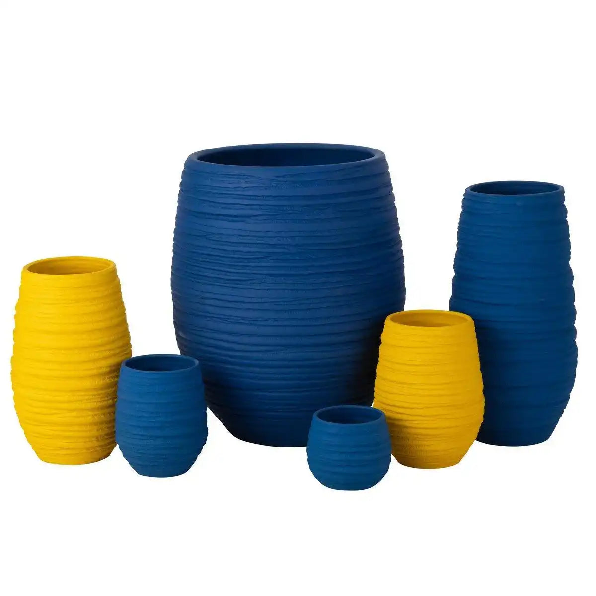 Blumentopf Fiesta Keramik Blau Groß - HomeDesign Knaus