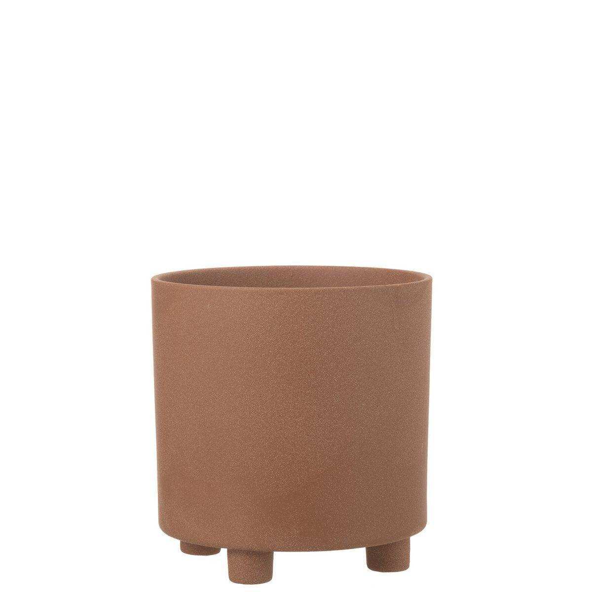 Blumentopf Thibault - Keramik - Braun - groß - Ø 26,50 cm - HomeDesign Knaus
