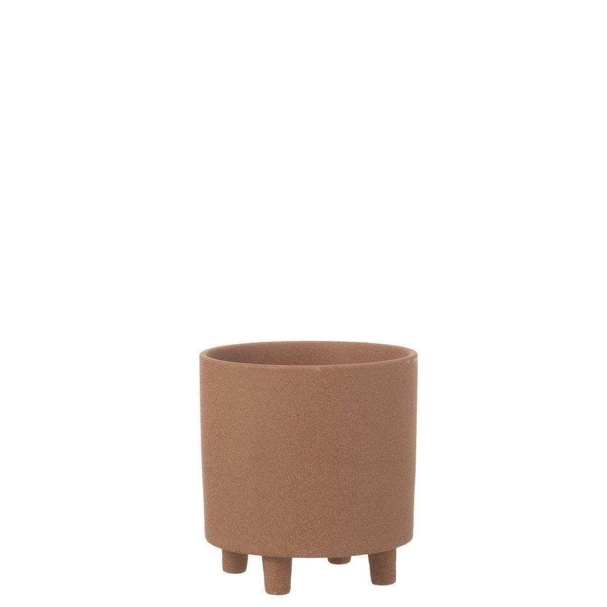Blumentopf Thibault - Keramik - Braun - Mittel - Ø 20,50 cm - HomeDesign Knaus