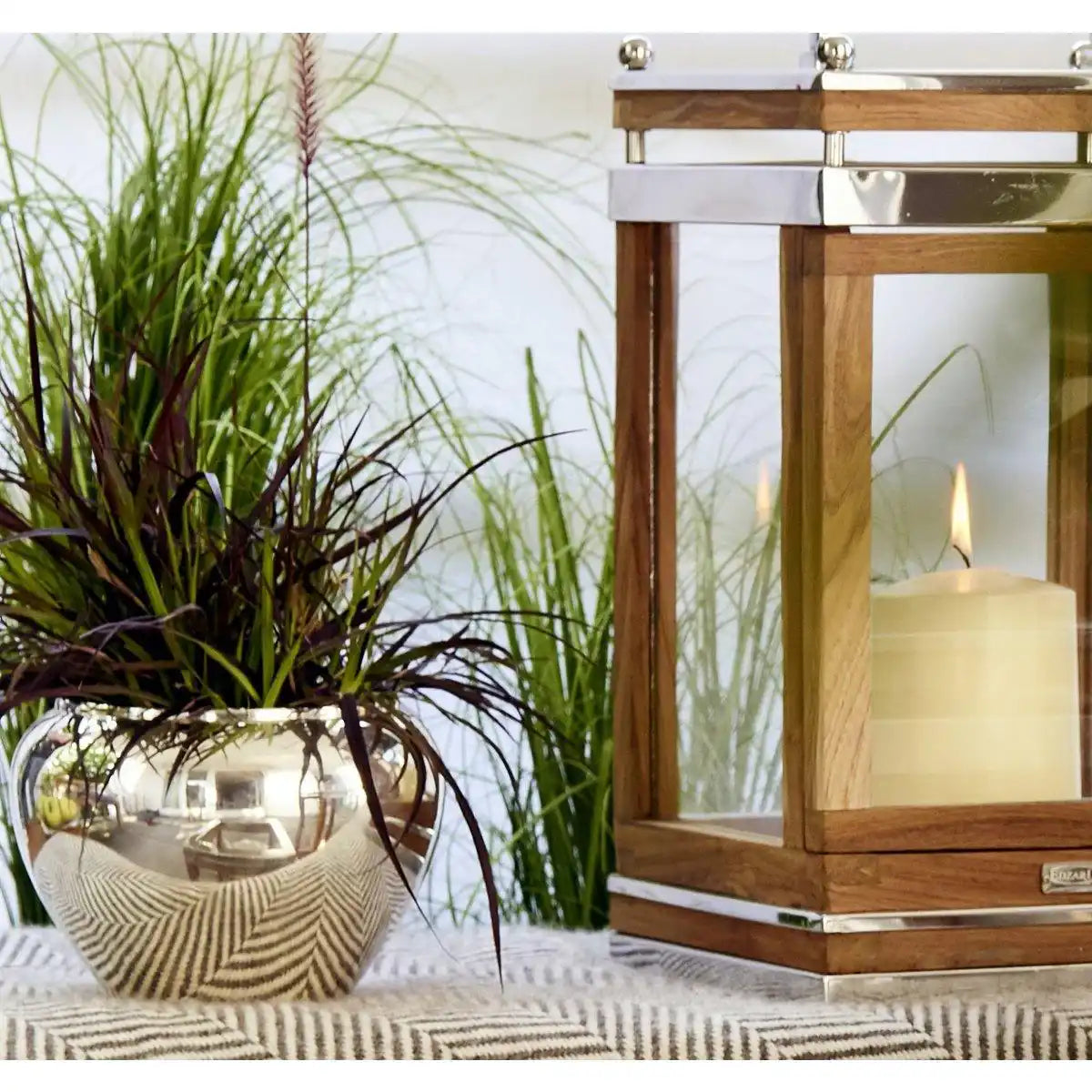 Blumenübertopf Madeira, schwerversilbert, Höhe 17 cm, Durchmesser 25 cm, Öffnung Durchmesser 17 cm - HomeDesign Knaus