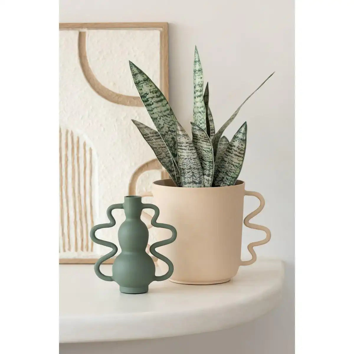 Blumenvase Designer Vase Marie Aluminium Grün - HomeDesign Knaus