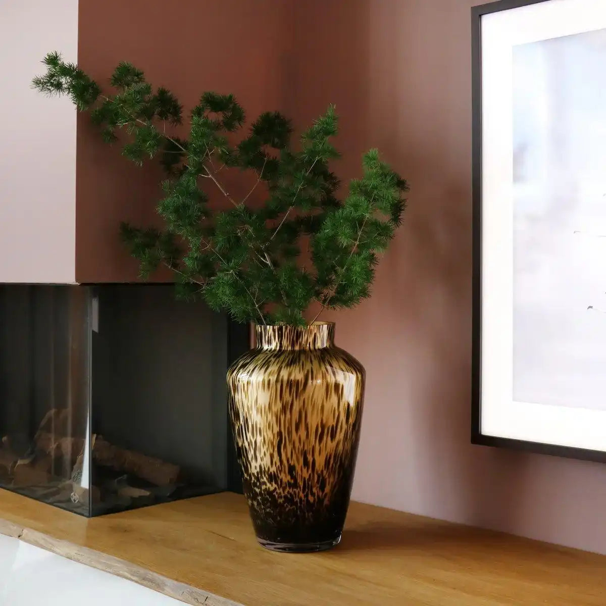 Blumenvase Glasvase Hudson Gold Gepard Vase 35 cm - HomeDesign Knaus
