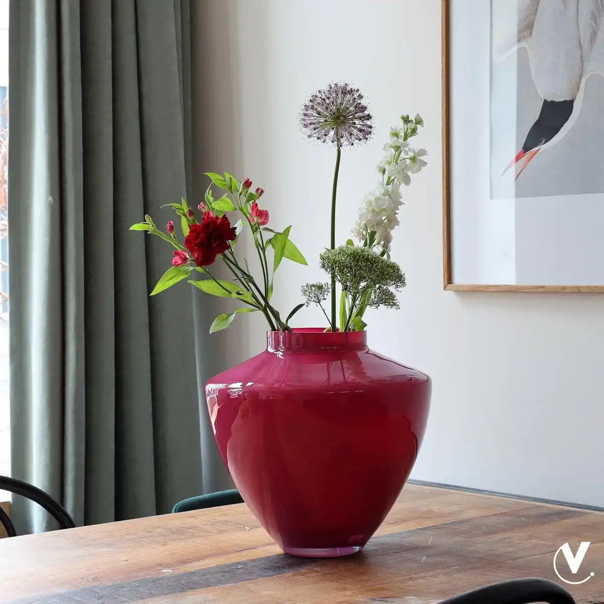 Blumenvase Rund Vase Kagera Mauve Vase - HomeDesign Knaus